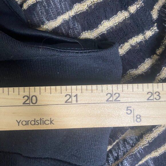 Jessica Howard 18W Dress Black Striped Metallic Cardigan Set Midi Career Cocktai - Picture 11 of 12